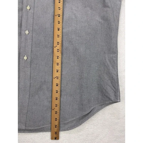 Polo Ralph Lauren Yarmouth Shirt Men Gray 17.5 36/37 Flesh Pony Button Down L/S - Picture 8 of 8